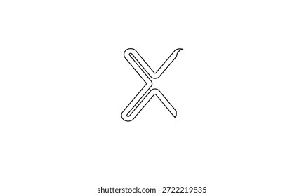 X ABSTRAKTER BUCHSTABE LOGO MONOGRAMM