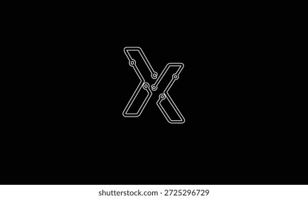 X MONOGRAMA DE LOGOTIPO DE LETRA ABSTRACTAS