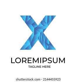 X Abstract Letters logo monogram
