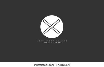 X abstract vector logo monogram template