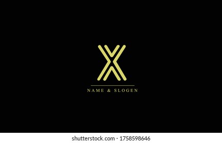 X abstract vector logo monogram template