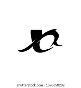 x and alpha logo initial concept
