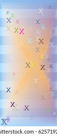 X Alphabet art texture