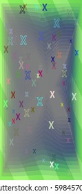 X Alphabet design texture