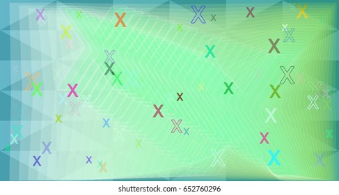 X Alphabet elements texture