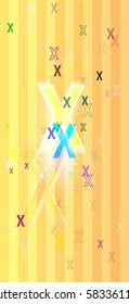 X Alphabet idea vector