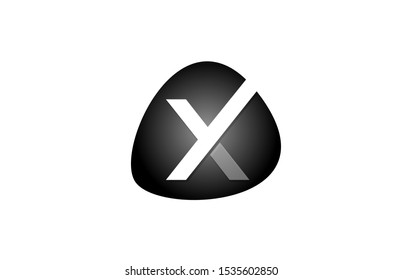 X alphabet letter logo for company icon design in black and white. Suitable for a corporate or business logotype
