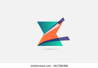 X alphabet letter logo icon template. Creative line design for business and company in orange green colour