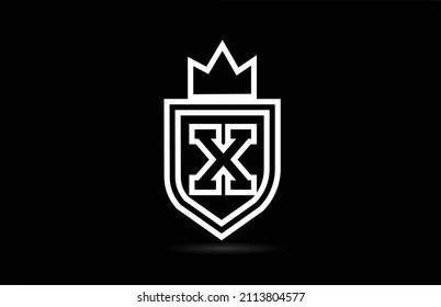 X alphabet letter logo icon design with wings. Creative template for business and company in black and white