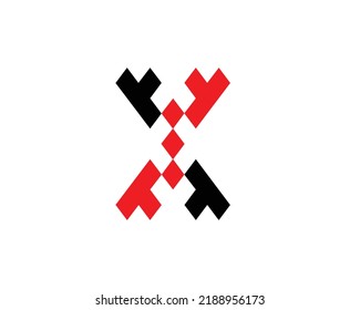 Plantilla de icono del logotipo del alfabeto X