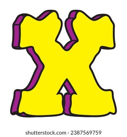 X Alphabet Patches V100 Patch Streetwear, Urban, Luxury, Modern Design Patch Commercial Use
