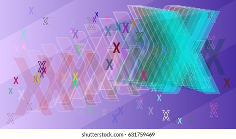 X Alphabet pattern art