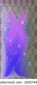 X Alphabet pattern design