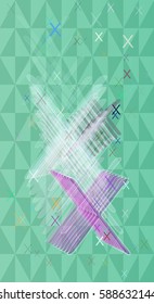 X Alphabet template background