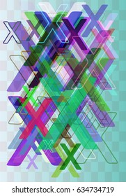 X Alphabet template background