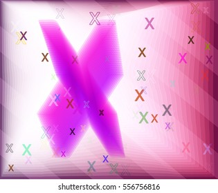 X Alphabet template icon