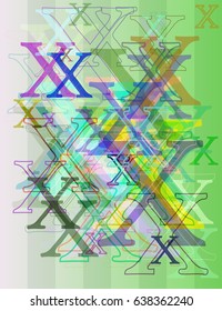 X Alphabet texture icon