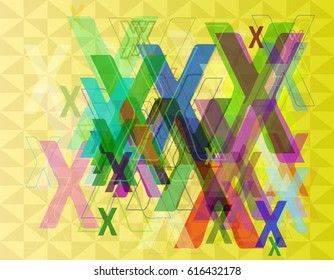 X Alphabet texture idea