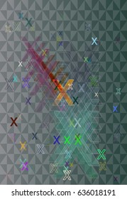 X Alphabet vector background