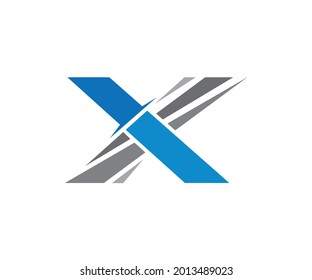 X Alphabet vector Knife Sword Logo design illustration on white background