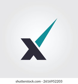 X Arrow Lettering icon vector design Illustration