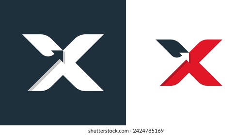 X Arrow Logo Template Vector Icon Illustration Design