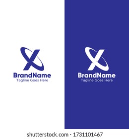 X Arrows circle Letter Logo Template vector eps