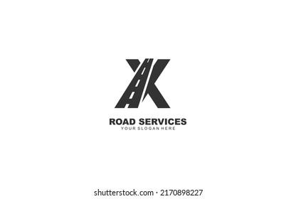 X asphalt logo design inspiration. Vector letter template design for brand.