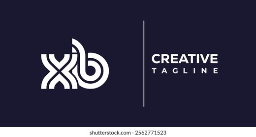 X and B logo design. XB abstract Letters Logo Monogram. This logo design is the process of creating a visual symbol that represents a brand, company, or individual.