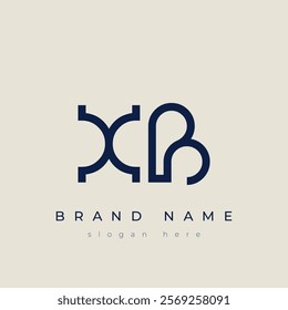 X and B logo design. XB abstract Letters Logo Monogram. This logo design is the process of creating a visual symbol that represents a brand, company, or individual.