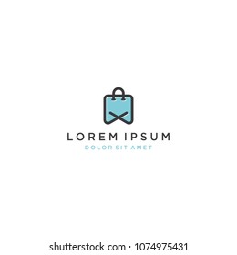 X Bag Logo Vector Icon Template