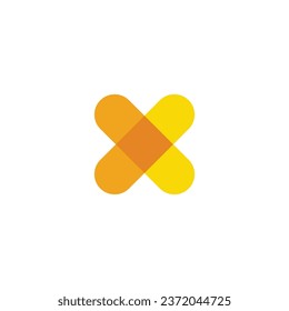 x bandage medical symbol icon vector 