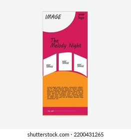 X banner design the melody night