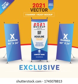 Banner X o Banner de Rollo arriba y Mockup