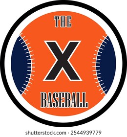 X Baseball logo template,sport design