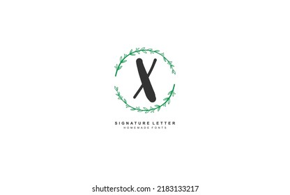 X beauty floral logo design inspiration. Vector letter wedding template design for brand.