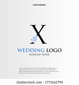 Logo inicial del vector de belleza X, logotipo de escritura a mano de firma inicial, boda, moda, joyas, boutique, floral y botánica con plantilla creativa para cualquier empresa o negocio.