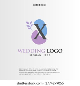 X Beauty vector initial logo, handwriting logo of initial signature, wedding, fashion, jewerly, boutique, floral and botanical with creative template for any company or business.