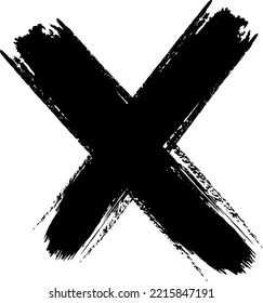 x - Letras manuscritas negras sobre fondo blanco. colores negros acrílicos vectoriales. Colores acrílicos. pinceles de pintura con letras negras, x - letras de tinta aisladas sobre el fondo blanco