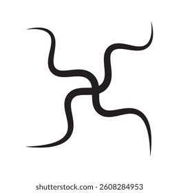 X. Black x symbol. Cross vector icon.