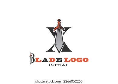 X blade Letter logo template for your branding.