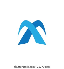 X blue Letter abstract Logo Design with Swoosh.