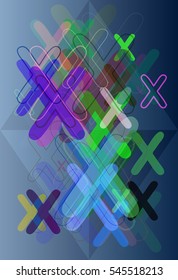X with booklet and vector, current alphabet