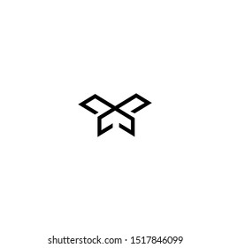X Box Letter Logo Design Template