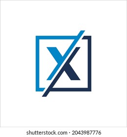 X box logo vector template sign