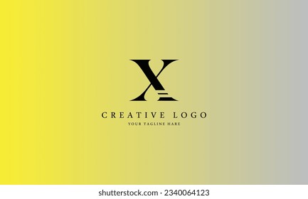 X brand minimal professional creative black logo design for all kinds of business with gradient background template.