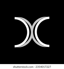 X brand name typography vector icon