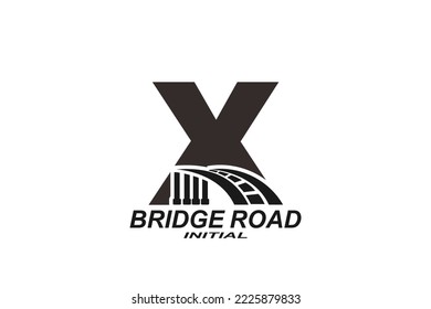X bridge Letter logo template for your branding.