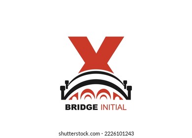 X bridge Letter logo template for your branding.