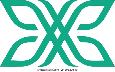 X Butterfly logo Template in a modern minimalist style